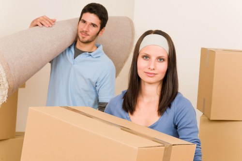 Professional office moving team handling desks and furniture in Collierswood